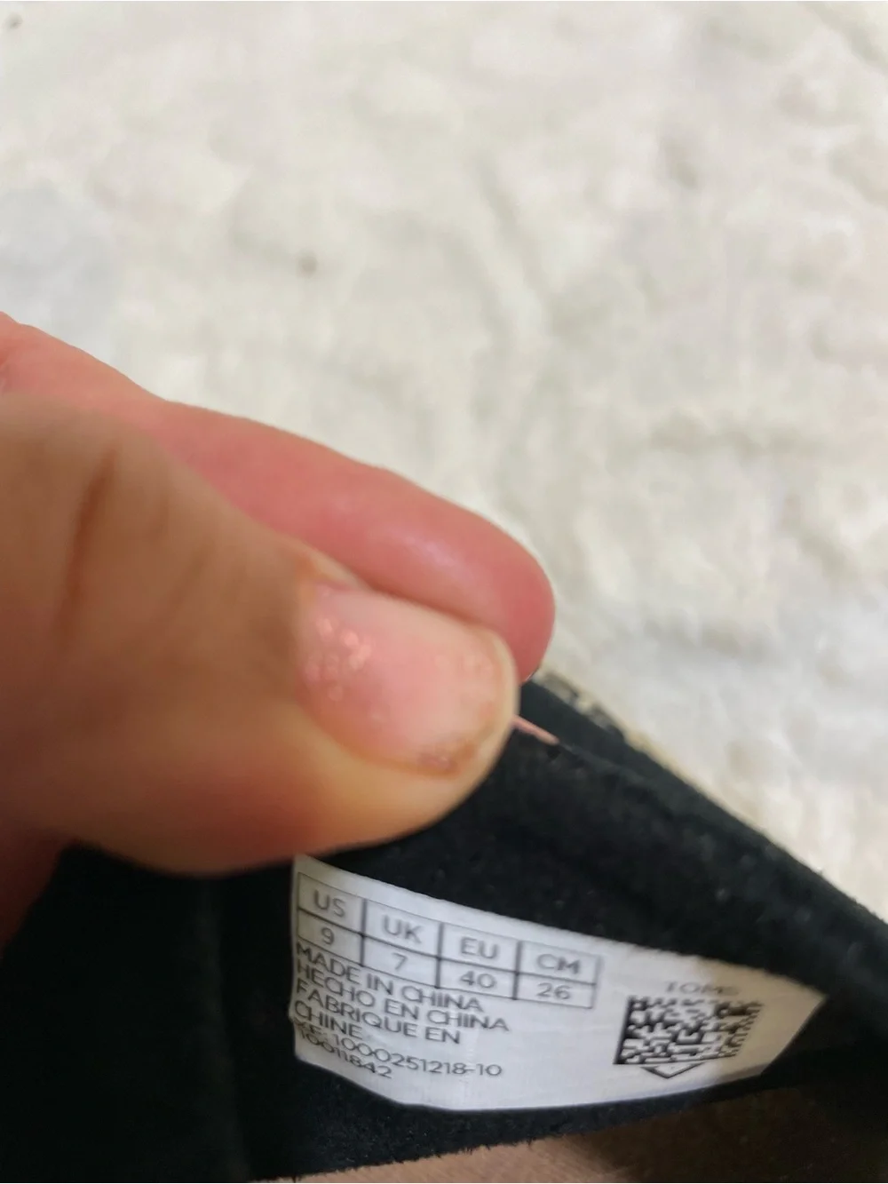 Toms black suede